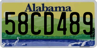 AL license plate 58CD489
