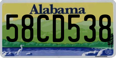 AL license plate 58CD538