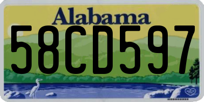 AL license plate 58CD597