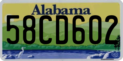 AL license plate 58CD602