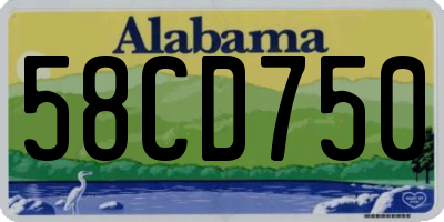 AL license plate 58CD750