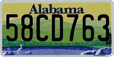 AL license plate 58CD763