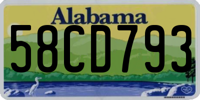 AL license plate 58CD793