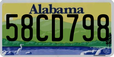 AL license plate 58CD798