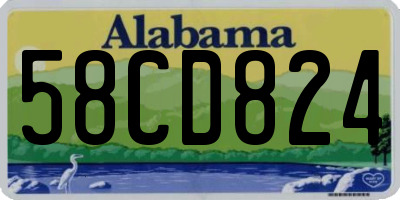 AL license plate 58CD824