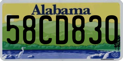 AL license plate 58CD830