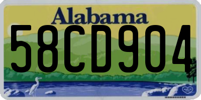 AL license plate 58CD904