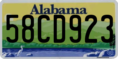 AL license plate 58CD923