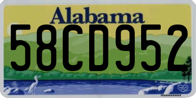 AL license plate 58CD952
