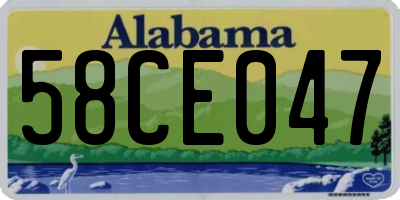 AL license plate 58CE047