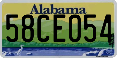 AL license plate 58CE054