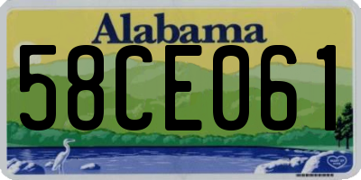 AL license plate 58CE061