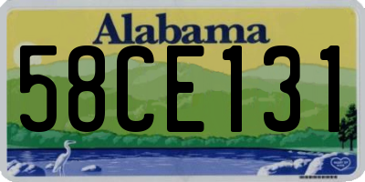 AL license plate 58CE131