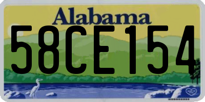 AL license plate 58CE154