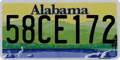 AL license plate 58CE172