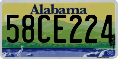 AL license plate 58CE224