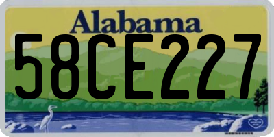 AL license plate 58CE227