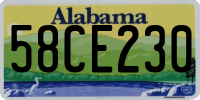 AL license plate 58CE230