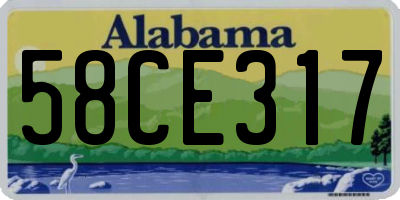 AL license plate 58CE317