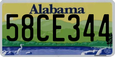 AL license plate 58CE344