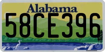 AL license plate 58CE396