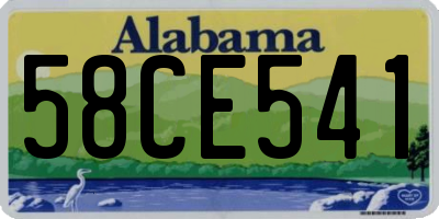 AL license plate 58CE541