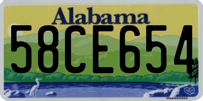 AL license plate 58CE654