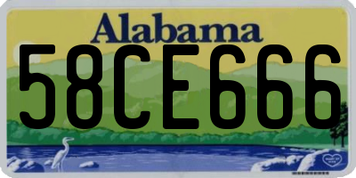 AL license plate 58CE666