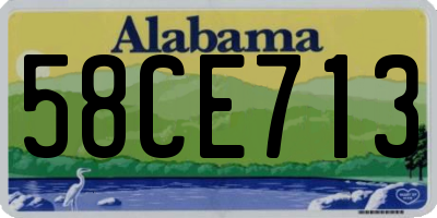 AL license plate 58CE713