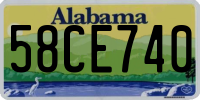 AL license plate 58CE740