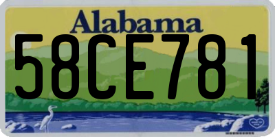 AL license plate 58CE781