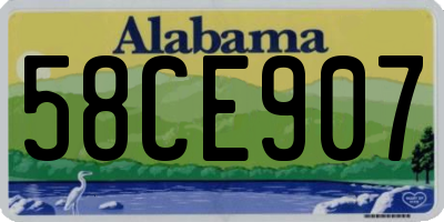 AL license plate 58CE907