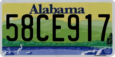 AL license plate 58CE917