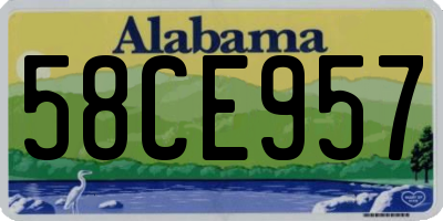 AL license plate 58CE957