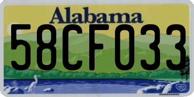 AL license plate 58CF033