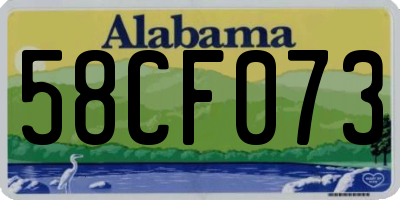 AL license plate 58CF073
