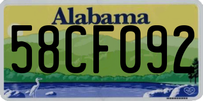 AL license plate 58CF092
