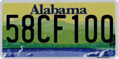 AL license plate 58CF100