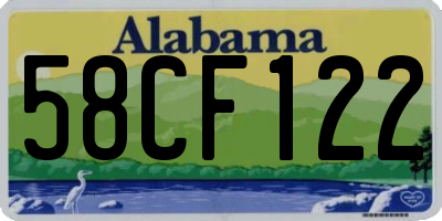 AL license plate 58CF122