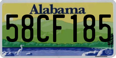 AL license plate 58CF185
