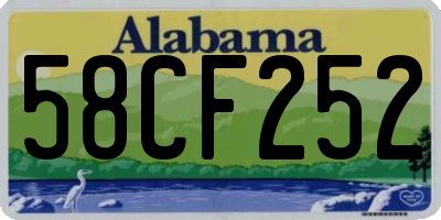 AL license plate 58CF252