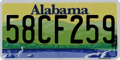 AL license plate 58CF259