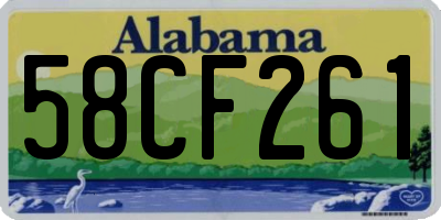 AL license plate 58CF261