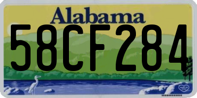 AL license plate 58CF284
