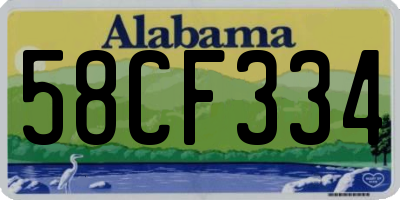 AL license plate 58CF334