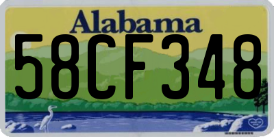 AL license plate 58CF348