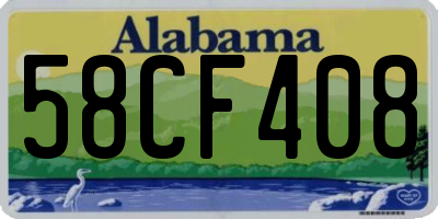 AL license plate 58CF408
