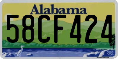 AL license plate 58CF424