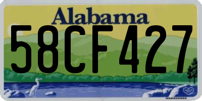 AL license plate 58CF427