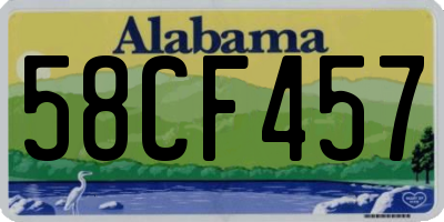 AL license plate 58CF457